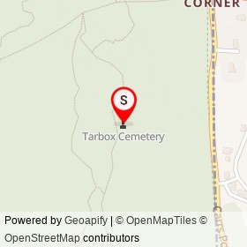 Tarbox Cemetery on Slab Run, West Greenwich Rhode Island - location map