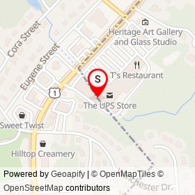 Scrupmtions on Post Road, East Greenwich Rhode Island - location map