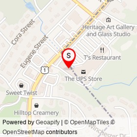 Teddy Bearskins on Post Road, East Greenwich Rhode Island - location map