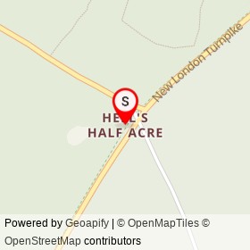 Hell's Half Acre on New London Turnpike, West Greenwich Rhode Island - location map