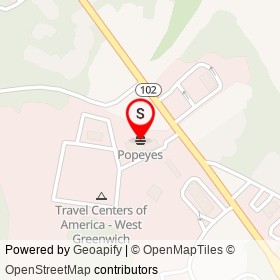 Popeyes on Victory Highway, West Greenwich Rhode Island - location map