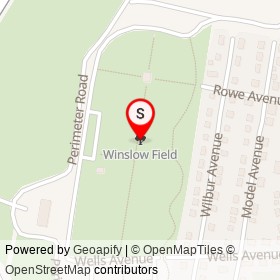 Winslow Field on ,  Rhode Island - location map