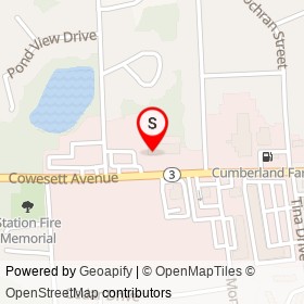 Azo's Pizza on Cowesett Avenue, Crompton Rhode Island - location map
