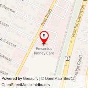 Fresenius Kidney Care on Post Road, Apponaug Rhode Island - location map
