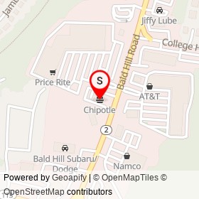 Chipotle on Bald Hill Road,  Rhode Island - location map