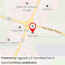 Rite Aid on Bald Hill Road,  Rhode Island - location map