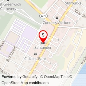Santander on Main Street, East Greenwich Rhode Island - location map