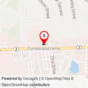 Cumberland Farms on Cowesett Avenue, Crompton Rhode Island - location map