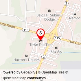 Town Fair Tire on Toll Gate Road,  Rhode Island - location map