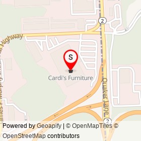 Cardi's Furniture on I 95, West Warwick Rhode Island - location map