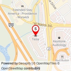Tesla on West Natick Road,  Rhode Island - location map