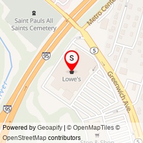 Lowe's on I 95,  Rhode Island - location map