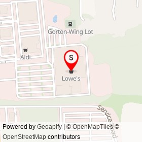 Lowe's on Quaker Lane, Crompton Rhode Island - location map