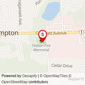 Station Fire Memorial on Kulas Road, Crompton Rhode Island - location map