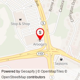 Arooga's on Greenwich Avenue,  Rhode Island - location map
