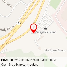Mulligan's Island on New London Avenue,  Rhode Island - location map