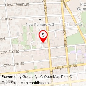 Meeting Street Cafe on Thayer Street, Providence Rhode Island - location map