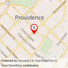 Small Point Café on Westminster Street, Providence Rhode Island - location map