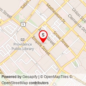 Pell Chafee Performance Center on Empire Street, Providence Rhode Island - location map