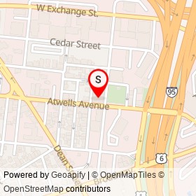 Federal Hill Wine & Spirits on Atwells Avenue, Providence Rhode Island - location map
