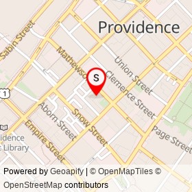Hotel Providence on Mathewson Street, Providence Rhode Island - location map