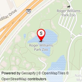Roger Williams Park Zoo on Elmwood Avenue, Providence Rhode Island - location map