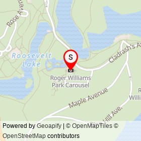 Roger Williams Park Carousel on Cladrash's Avenue, Providence Rhode Island - location map
