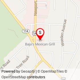 Baja's Mexican Grill on Newport Avenue, Rumford Rhode Island - location map