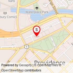 Union Station Brewery on Exchange Terrace, Providence Rhode Island - location map