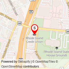 Rhode Island Credit Union on Francis Street, Providence Rhode Island - location map