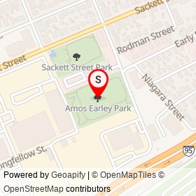 Amos Earley Park on , Providence Rhode Island - location map