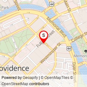 Citizens Bank on Exchange Street, Providence Rhode Island - location map
