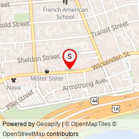Wickendon Pub on Wickenden Street, Providence Rhode Island - location map