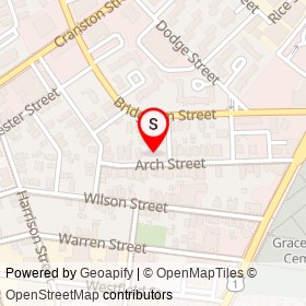 Bridgham-Arch-Wilson Street Historic District on Elmwood Avenue, Providence Rhode Island - location map