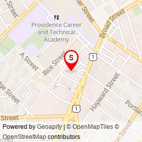 New Asian Market on Broad Street, Providence Rhode Island - location map