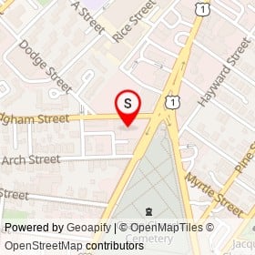 Shell on Bridgham Street, Providence Rhode Island - location map