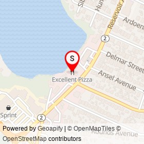Excellent Pizza on Reservoir Avenue, Providence Rhode Island - location map