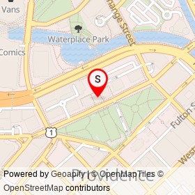 Union Station on Exchange Terrace, Providence Rhode Island - location map
