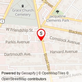 Parkis-Comstock Historic District on Parkis Avenue, Providence Rhode Island - location map
