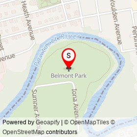 Belmont Park on ,  Rhode Island - location map