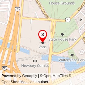 Vans on Providence Place, Providence Rhode Island - location map