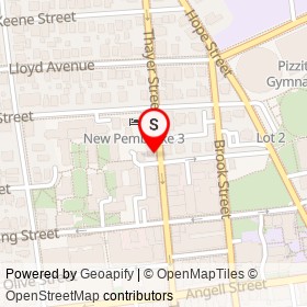 Blue State Coffee on Thayer Street, Providence Rhode Island - location map