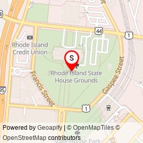 Major General Nathanael Greene on Gaspee Street, Providence Rhode Island - location map