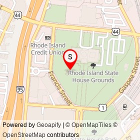 Garden of Heroes on Francis Street, Providence Rhode Island - location map