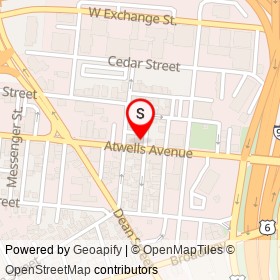 Angelo's Civita Famese Restaurant on Pequot Street, Providence Rhode Island - location map