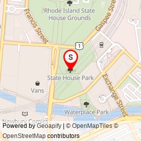 State House Park on , Providence Rhode Island - location map