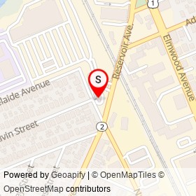 Popeyes on Reservoir Avenue, Providence Rhode Island - location map