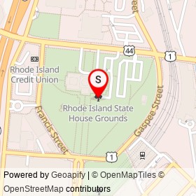 Rhode Island State House Grounds on , Providence Rhode Island - location map
