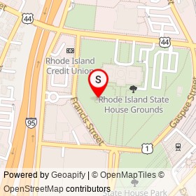 Garden of Heroes on Francis Street, Providence Rhode Island - location map