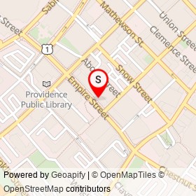 Dunkin' on Empire Street, Providence Rhode Island - location map